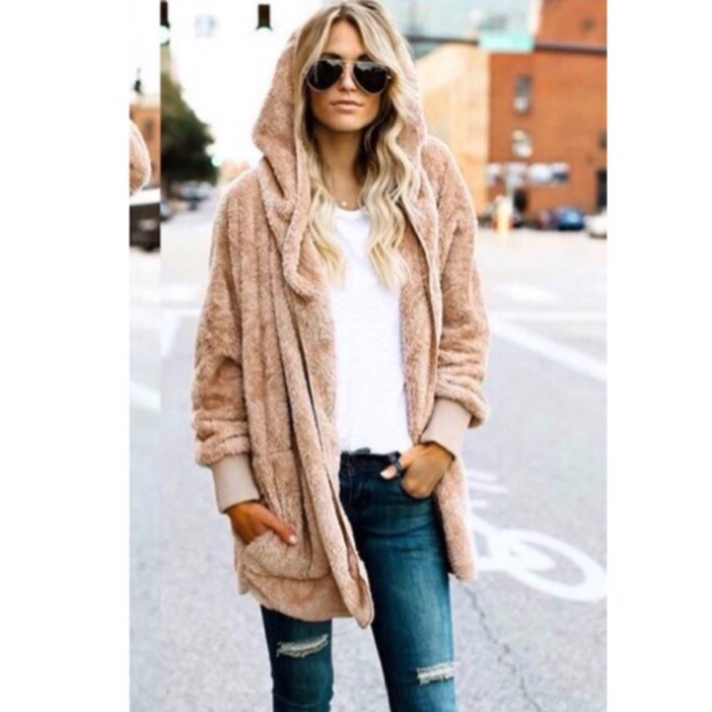 LAST ONE ๐ FAUX FUR SHERPA JACKET - Picture 3 of 4